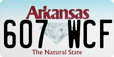 AR license plate 607WCF