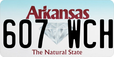 AR license plate 607WCH