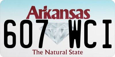 AR license plate 607WCI