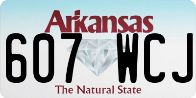 AR license plate 607WCJ