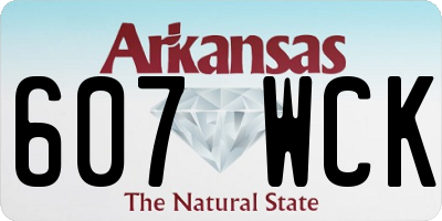 AR license plate 607WCK