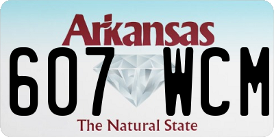 AR license plate 607WCM