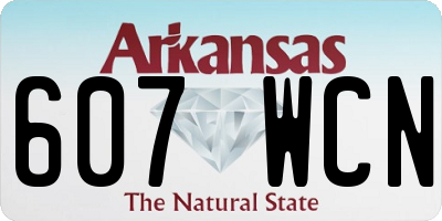 AR license plate 607WCN