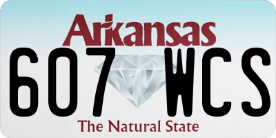 AR license plate 607WCS