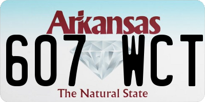 AR license plate 607WCT