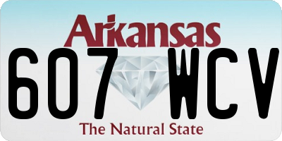AR license plate 607WCV