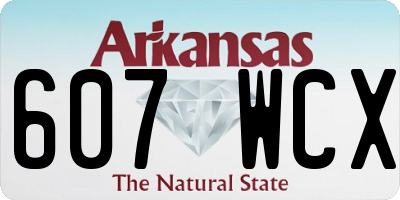 AR license plate 607WCX