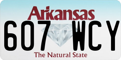 AR license plate 607WCY