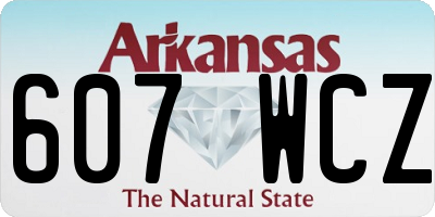 AR license plate 607WCZ