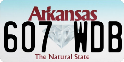 AR license plate 607WDB