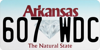 AR license plate 607WDC