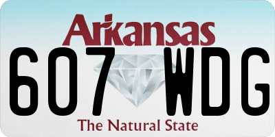 AR license plate 607WDG
