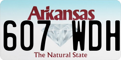 AR license plate 607WDH