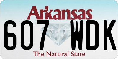 AR license plate 607WDK