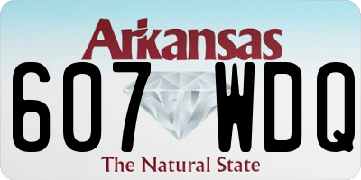 AR license plate 607WDQ