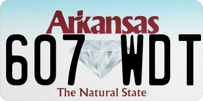 AR license plate 607WDT