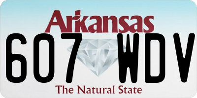 AR license plate 607WDV