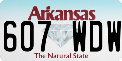 AR license plate 607WDW