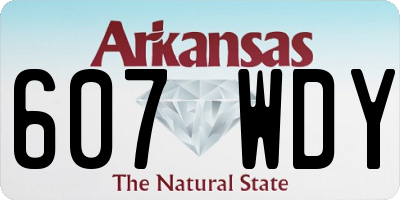 AR license plate 607WDY