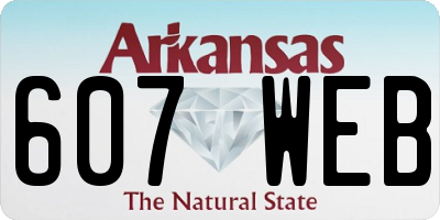 AR license plate 607WEB