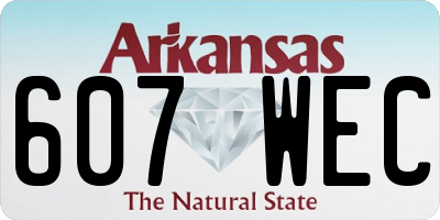 AR license plate 607WEC