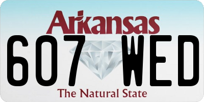 AR license plate 607WED