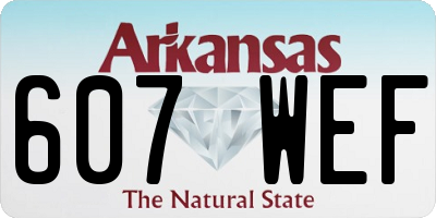 AR license plate 607WEF