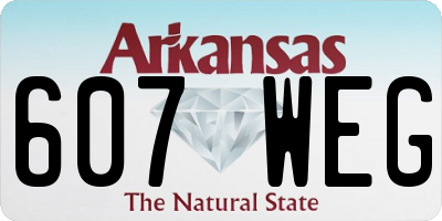 AR license plate 607WEG