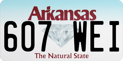 AR license plate 607WEI