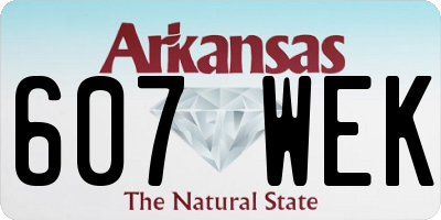 AR license plate 607WEK