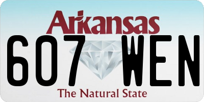 AR license plate 607WEN