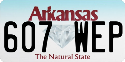 AR license plate 607WEP