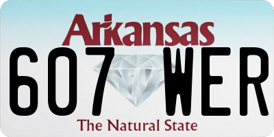 AR license plate 607WER