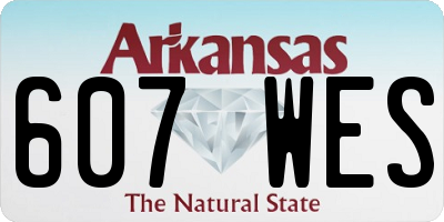 AR license plate 607WES