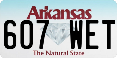 AR license plate 607WET