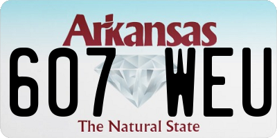 AR license plate 607WEU
