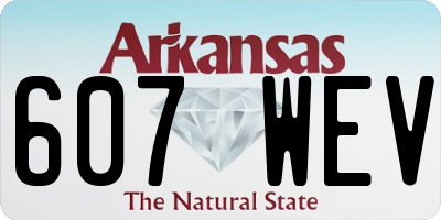 AR license plate 607WEV