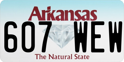AR license plate 607WEW