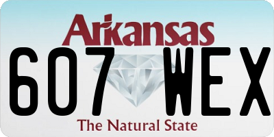 AR license plate 607WEX