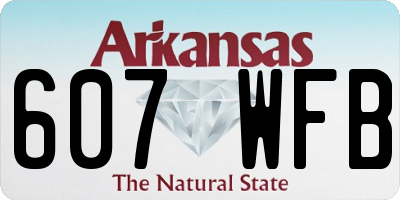AR license plate 607WFB