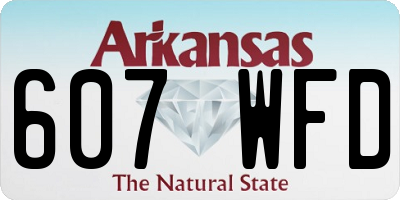 AR license plate 607WFD