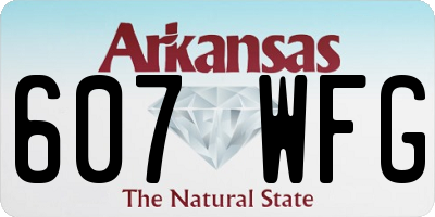 AR license plate 607WFG