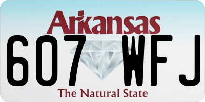 AR license plate 607WFJ