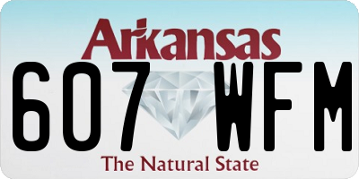 AR license plate 607WFM