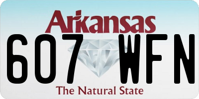 AR license plate 607WFN