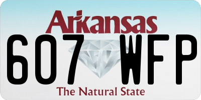 AR license plate 607WFP