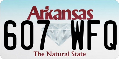 AR license plate 607WFQ