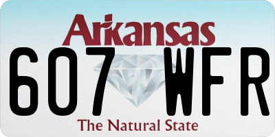 AR license plate 607WFR