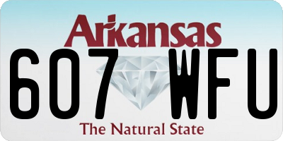 AR license plate 607WFU