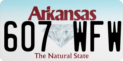 AR license plate 607WFW